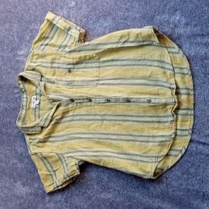 Toad & Co Lemon Stripe Camp Cove short sleeve top